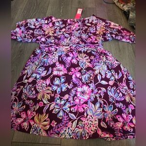 Nwt Parigi Boat Neck Romper Amarena Cherry Tropical Large